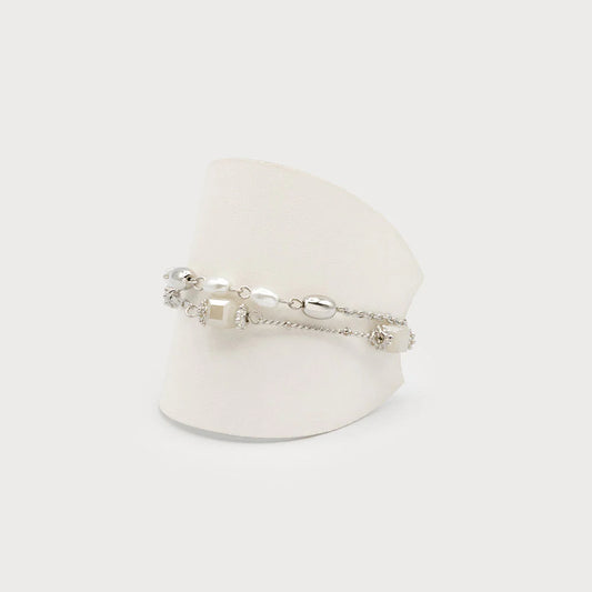 Two Row Pearl Bracelet