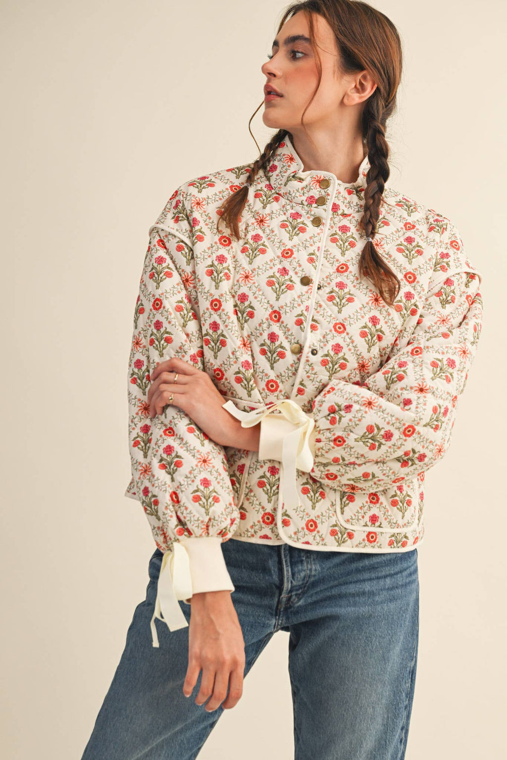 Quilted Floral Jacket