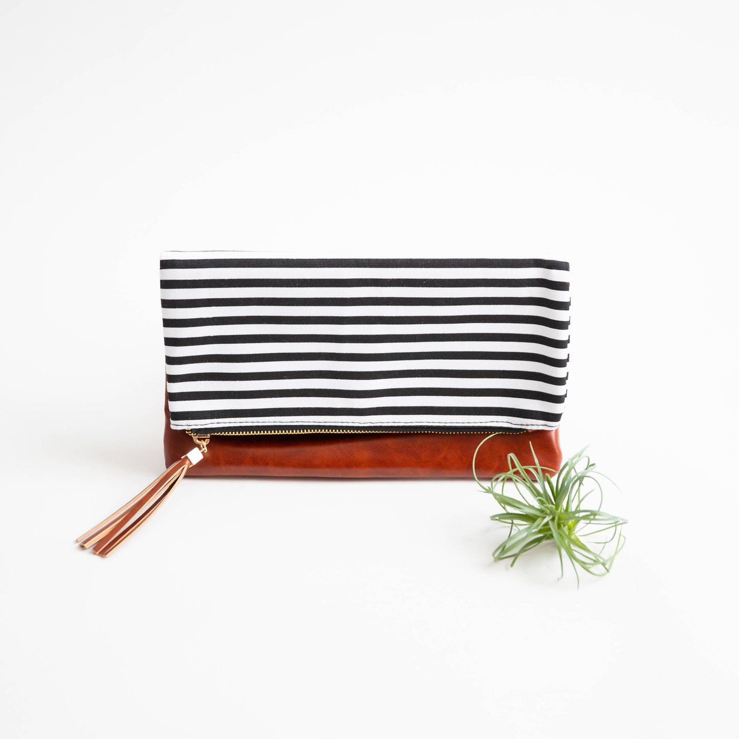 FoldOver Stripe Clutch -