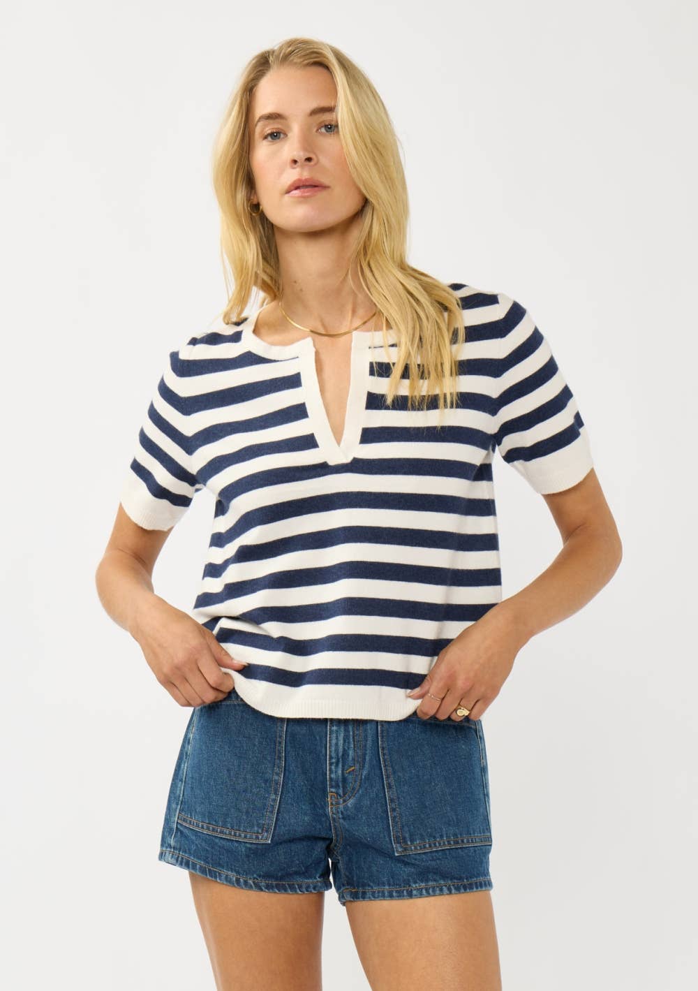 Stripe Polo Top