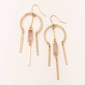Dream Stone Earring - Rose Quartz/Gold