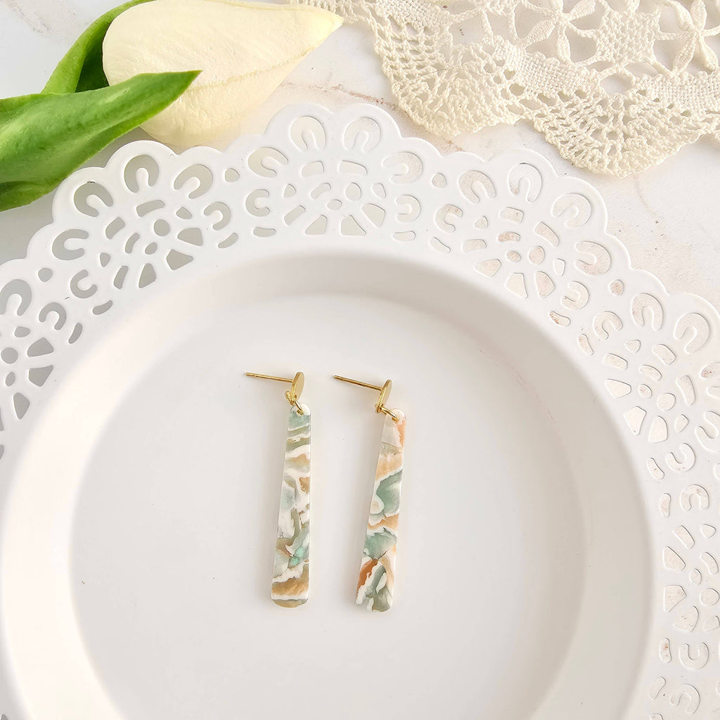 Blair Earrings - Creamsicle Mint // Spring Jewelry