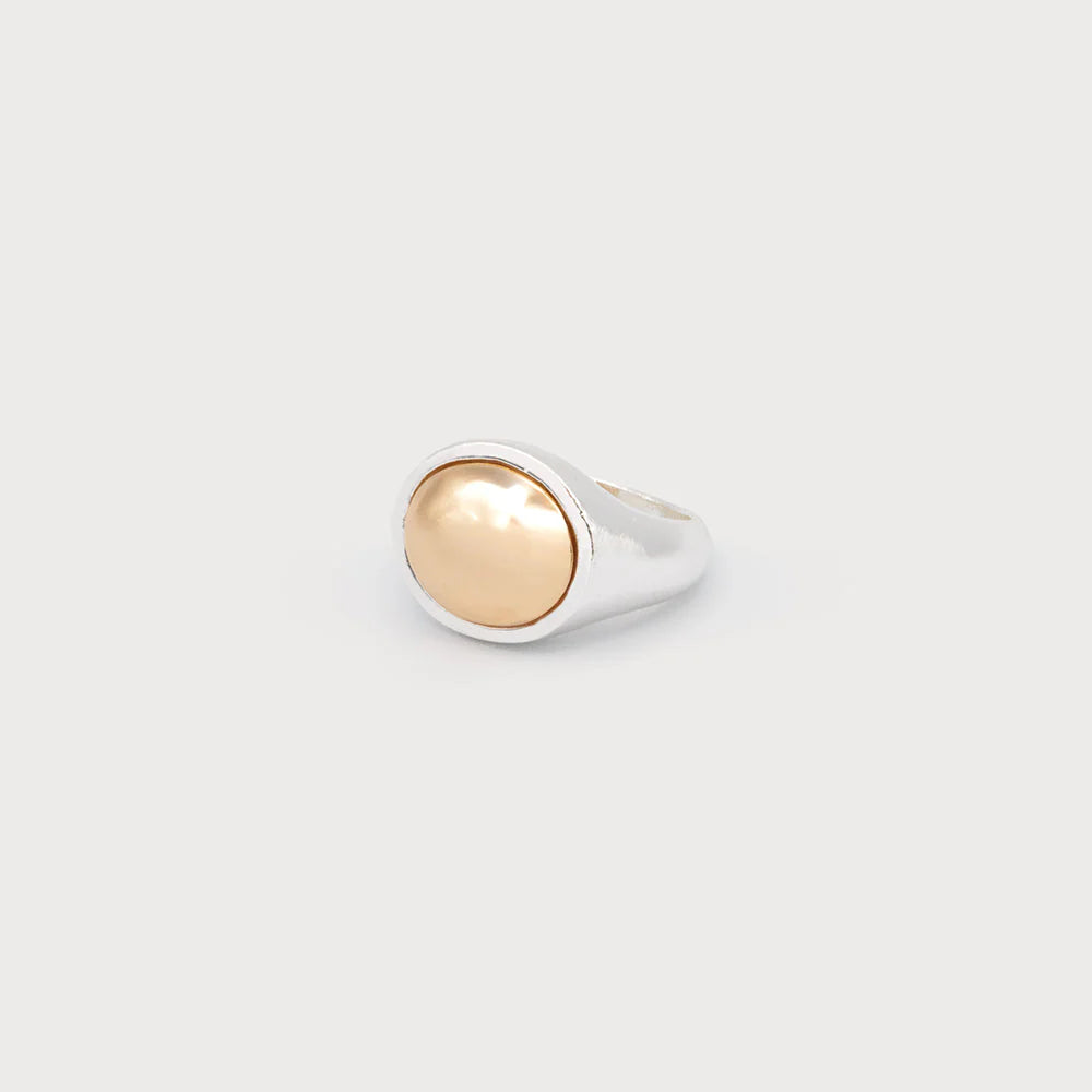 Caracol Sil/Gold Ring