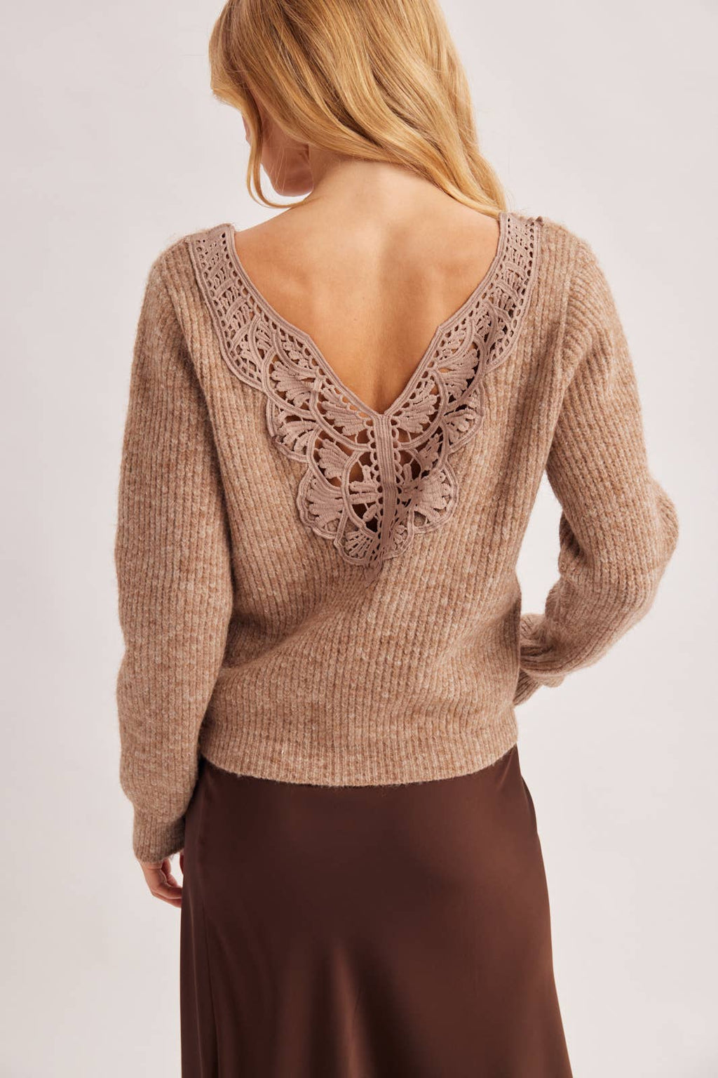 Back Lace Sweater