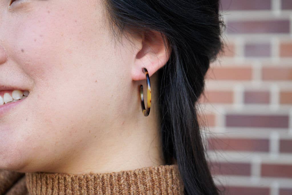 Camy Hoops - Tortoise // Jewelry, Earrings, Fall