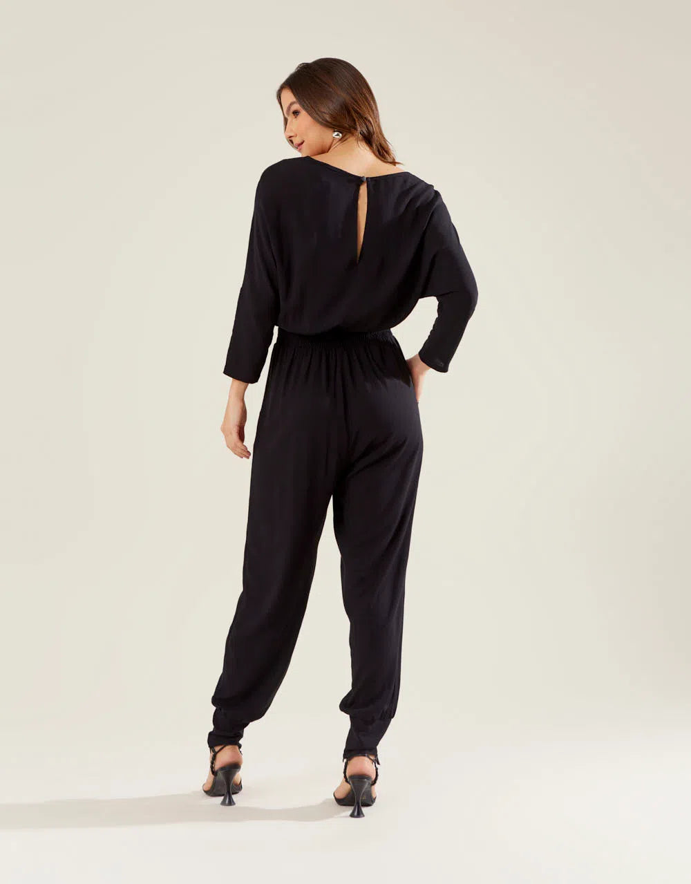 7/8 Sleeve Jogging Jumpsuit