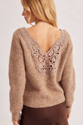 Back Lace Sweater