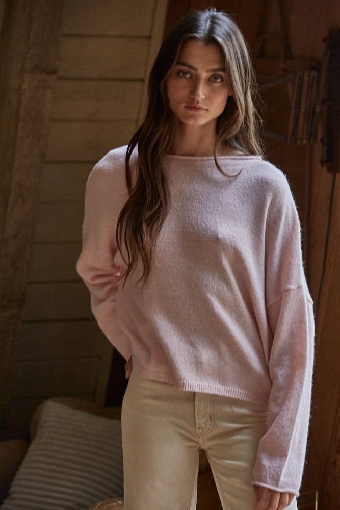 Rolled Neck Sweater Top