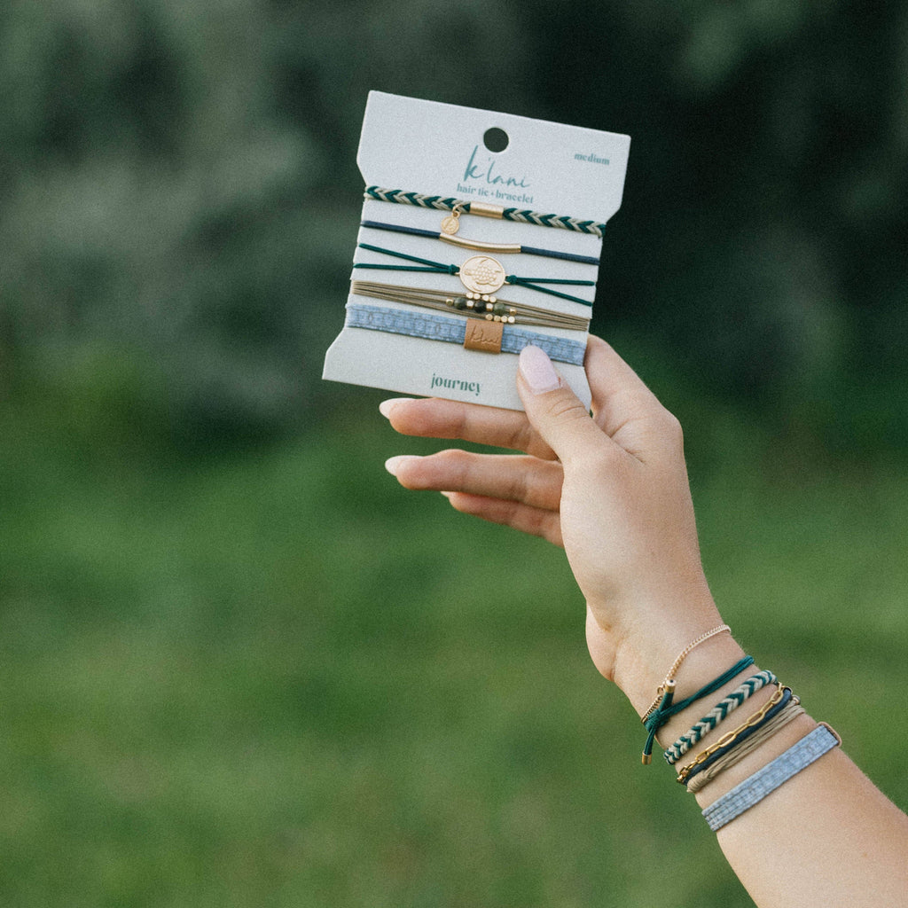 "Journey" Green Sea Turtle Hair Tie Bracelets