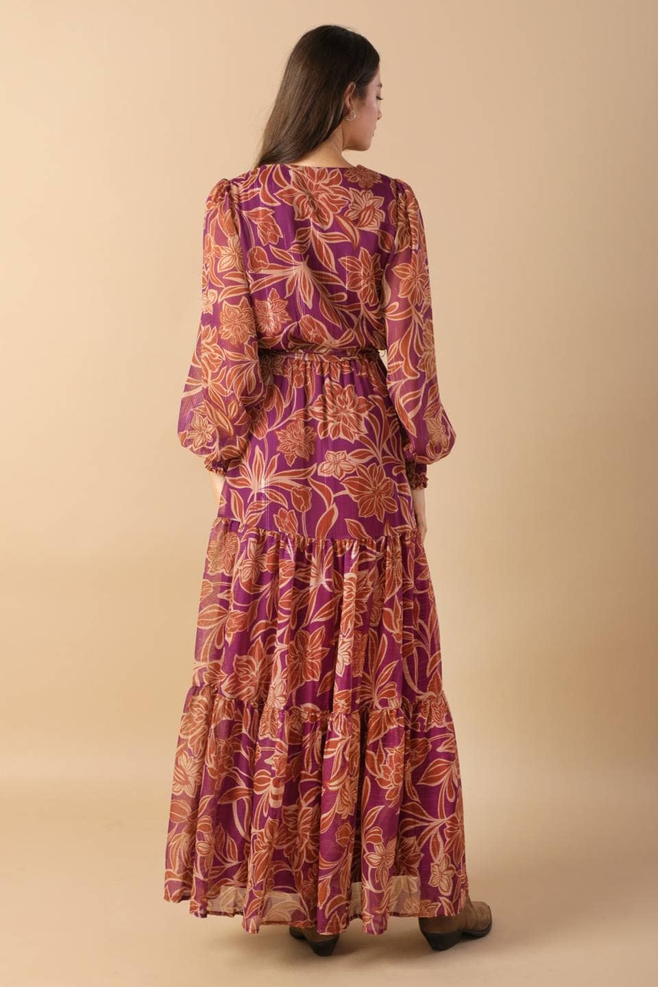 A printed woven maxi dress - ID21781