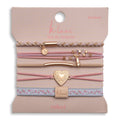 "Relevé" Pink Floral with Ballet Slipper Hair Tie Bracelets
