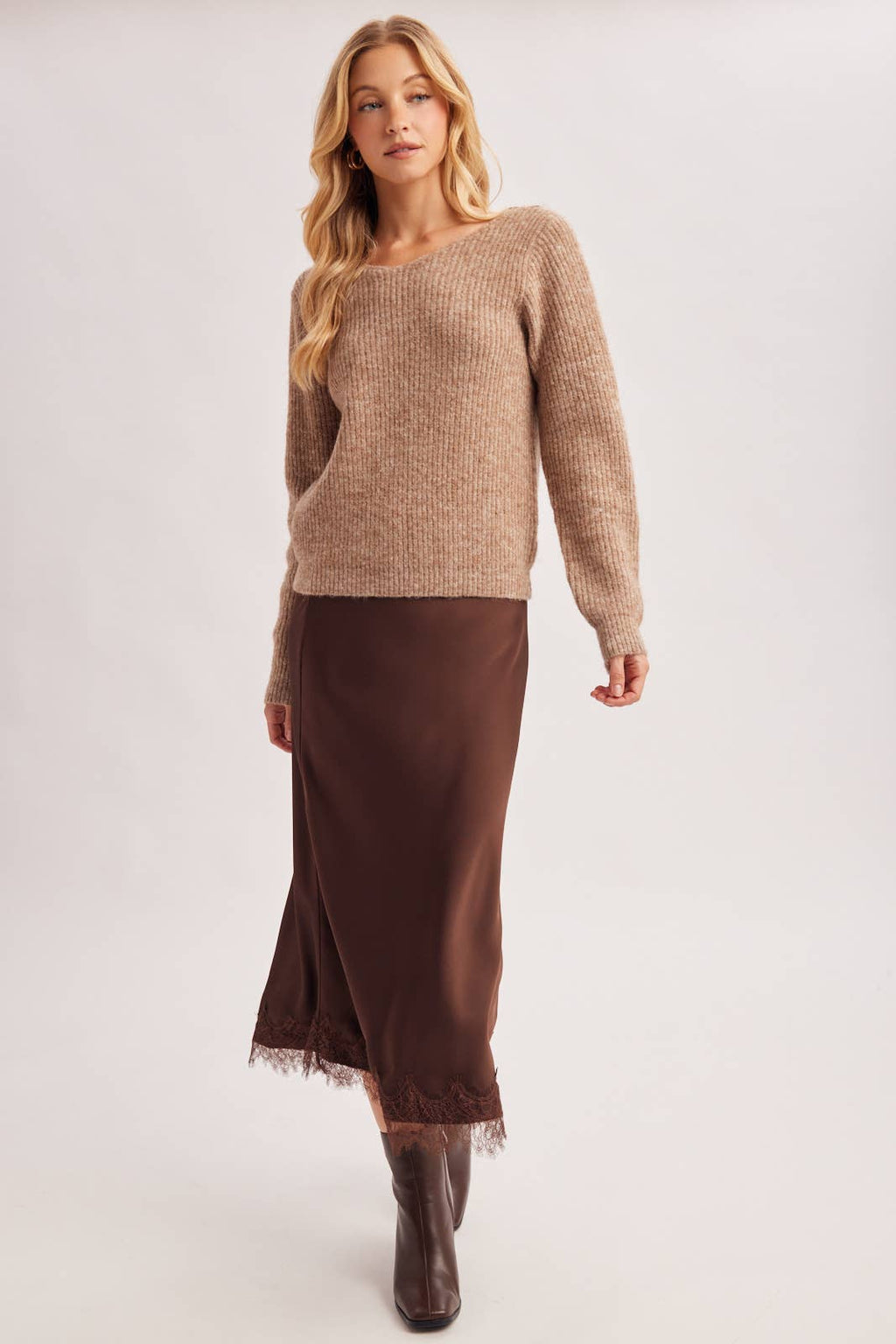 Back Lace Sweater