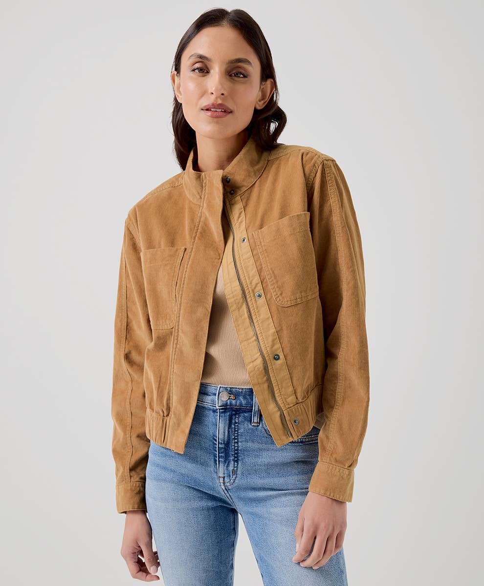 Women's Modern Corduroy Bomber Jacket