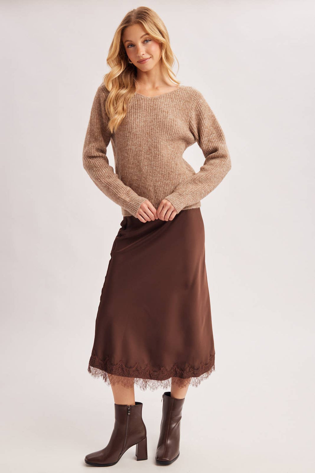 Back Lace Sweater