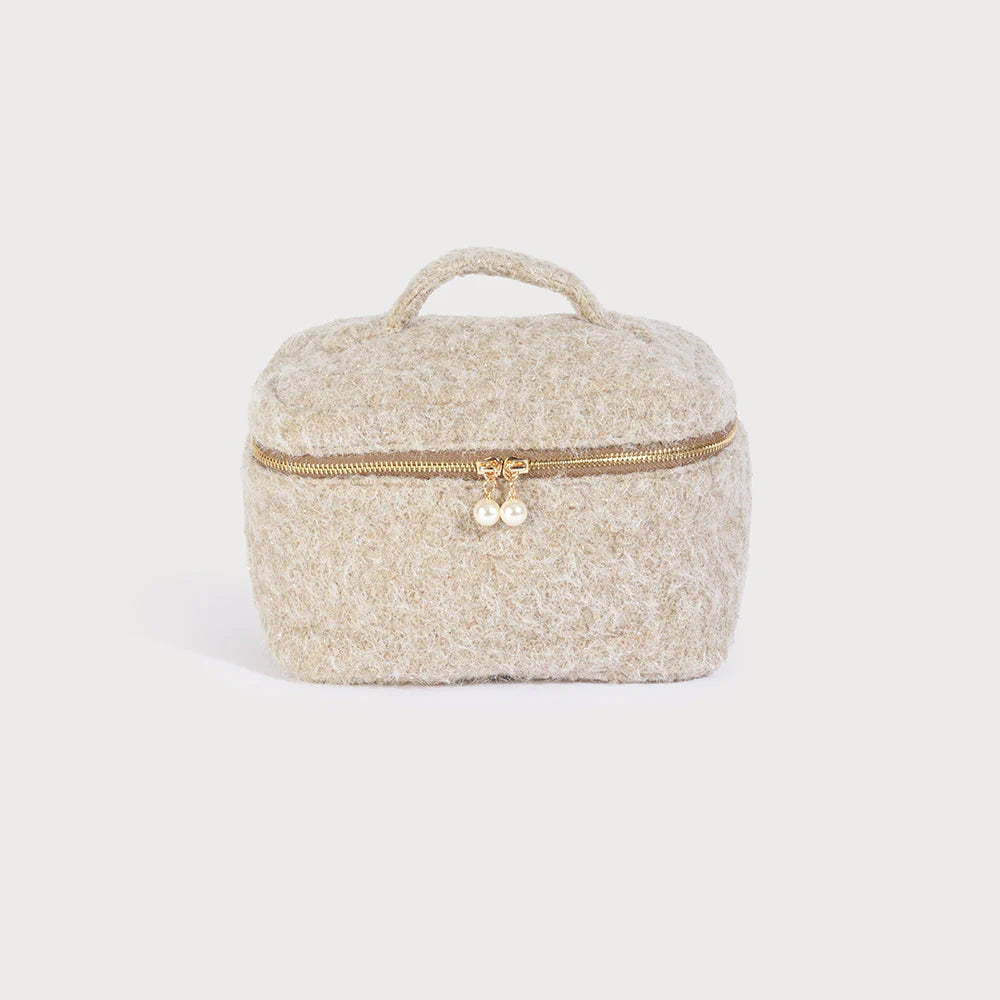 Caracol Large Cosmetic bag with Pearl Zipper