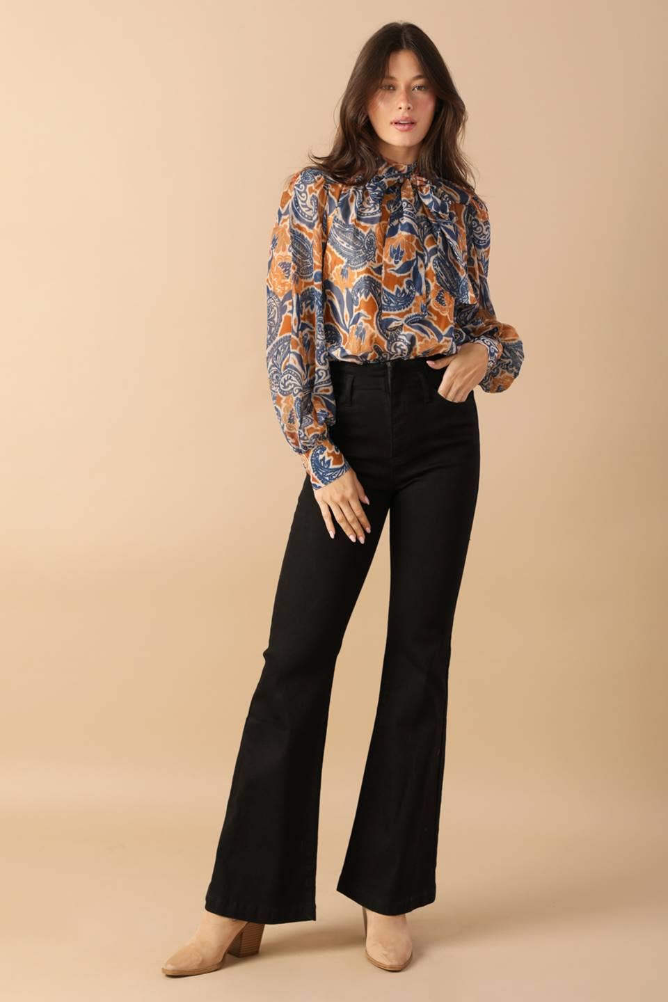 A printed woven top - IT13429