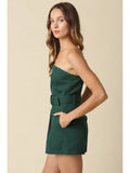 Louise Strapless Belted Romper