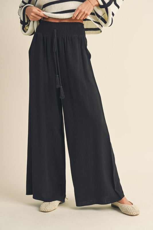 Linen Smocked Pants