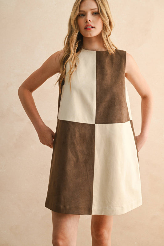 Suede Shift Dress