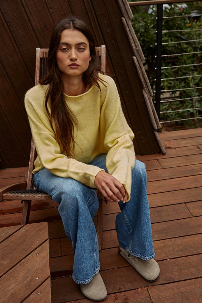 Rolled Neck Sweater Top