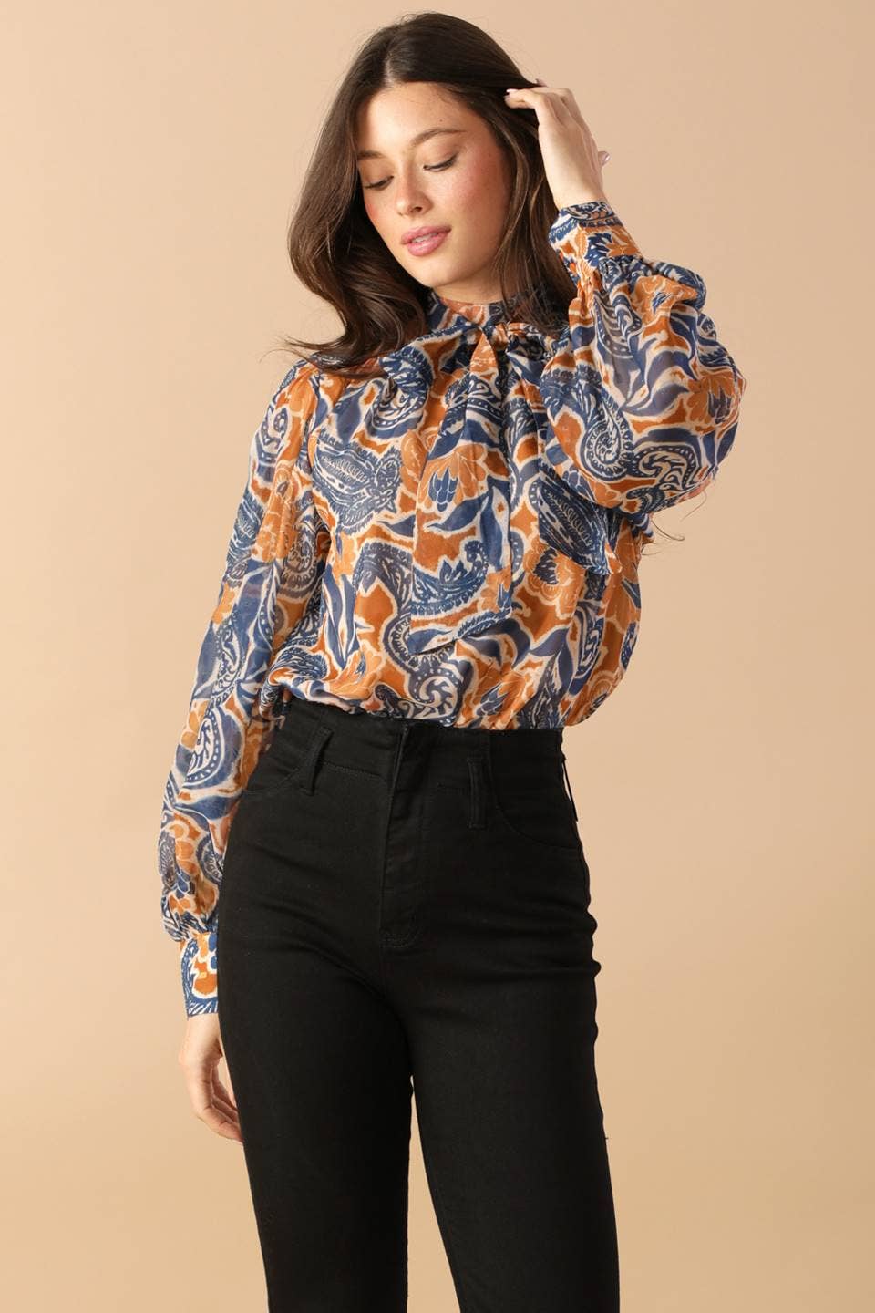 A printed woven top - IT13429