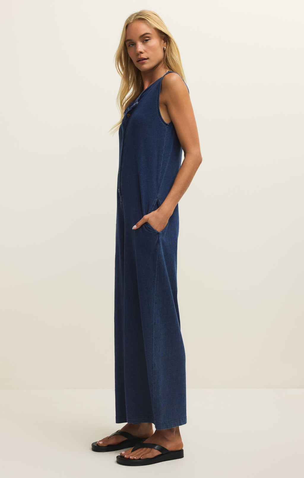 Fiona Jersey Denim Jumpsuit by Z Supply