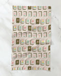 Flower Tiles Tea Towel - Mahjong