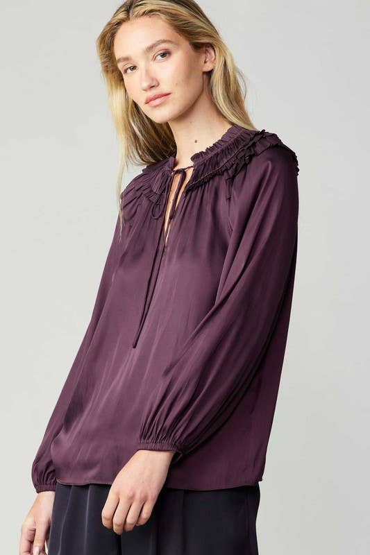 Shoulder Ruffled Detail Blouse