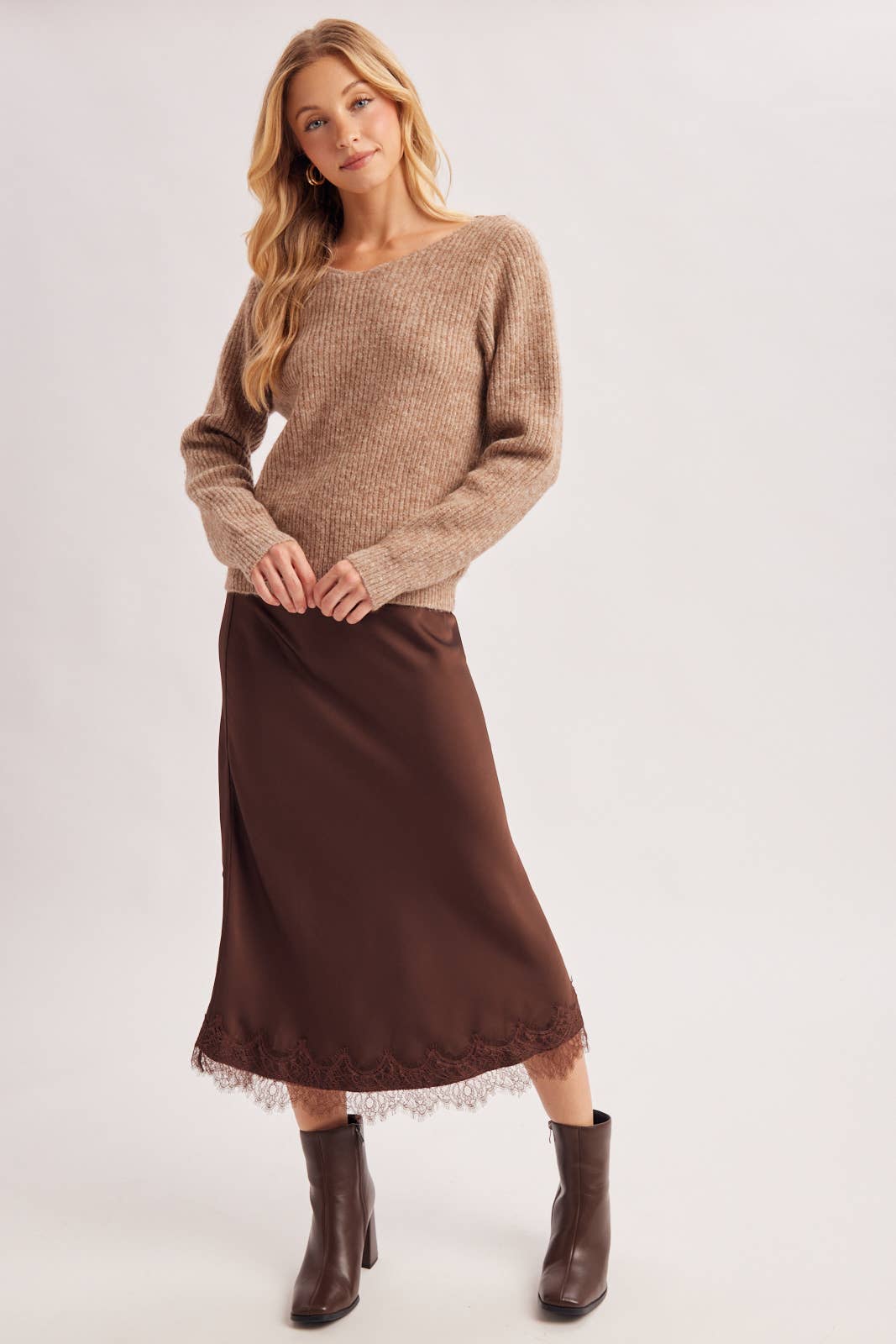 Back Lace Sweater