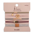 "Breathe" Lotus Flower Earthy Tones Hair Tie Bracelets
