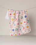 Tile Toss Tea Towel - Mahjong