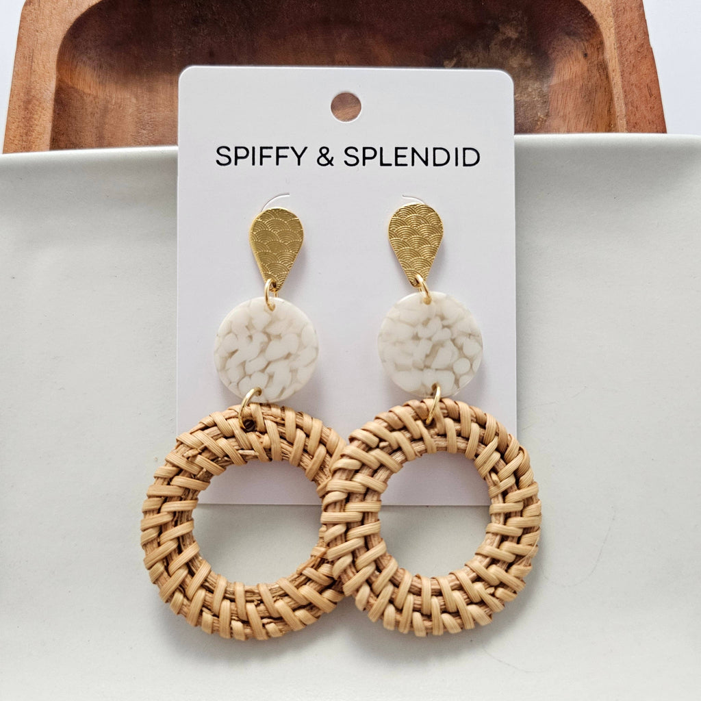Lana Earrings - Dark Rattan // Resort, Jewelry