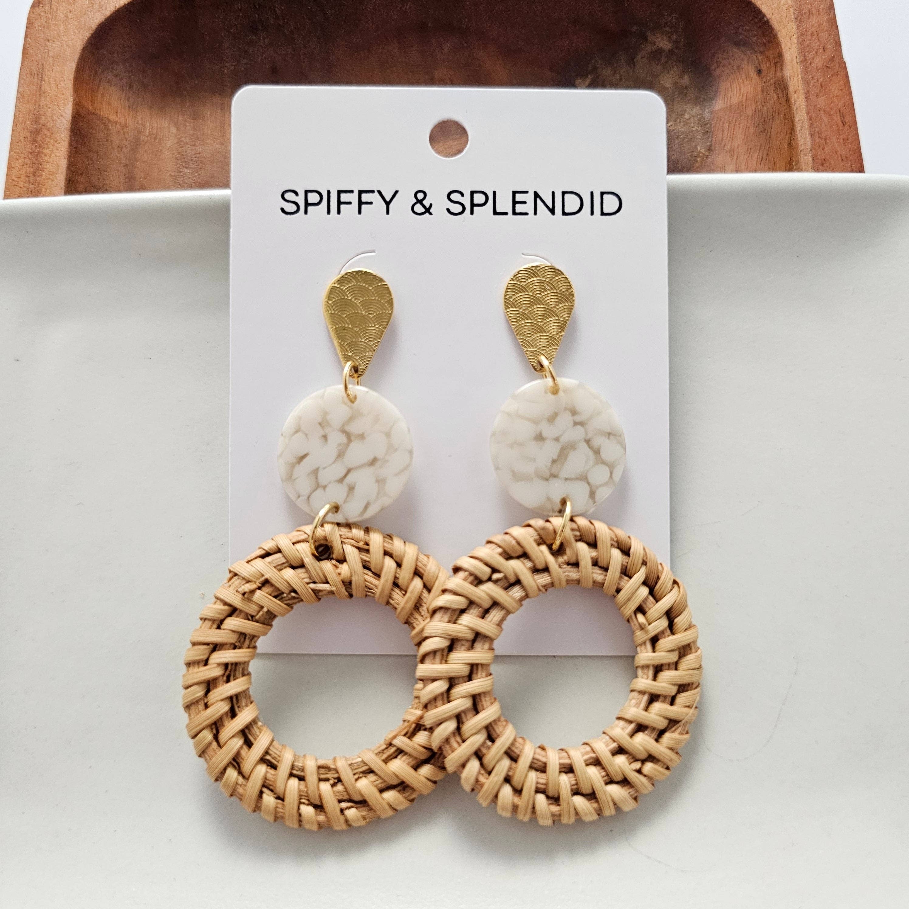 Lana Earrings - Dark Rattan // Resort, Jewelry