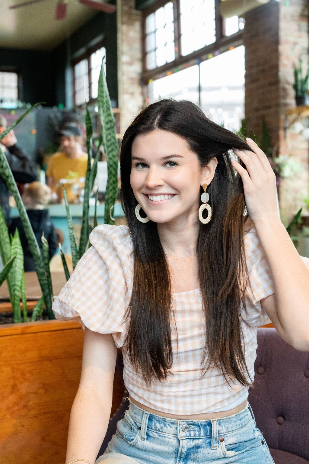 Lana Earrings - Light Rattan Seashell // Resort, Jewelry