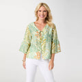 Kamila 3/4 Sleeve Button Front Top