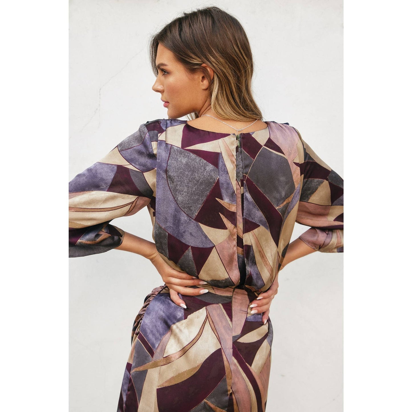 Notable Sensation Surplice Mini Dress