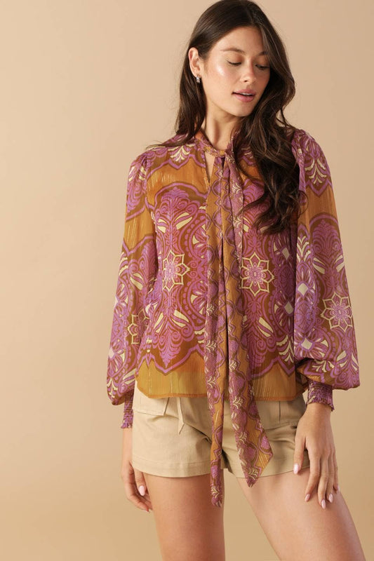 A printed woven top - IT13433