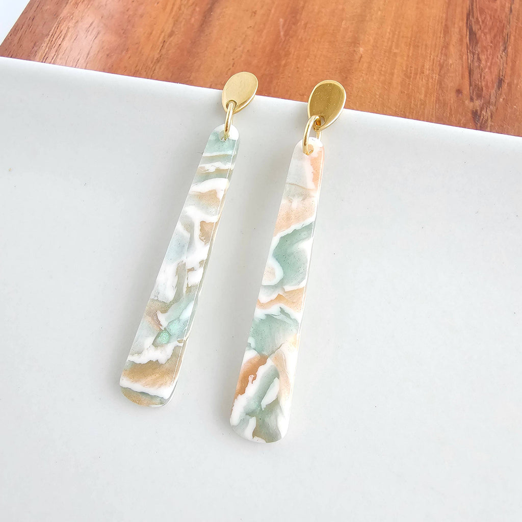 Blair Earrings - Creamsicle Mint // Spring Jewelry