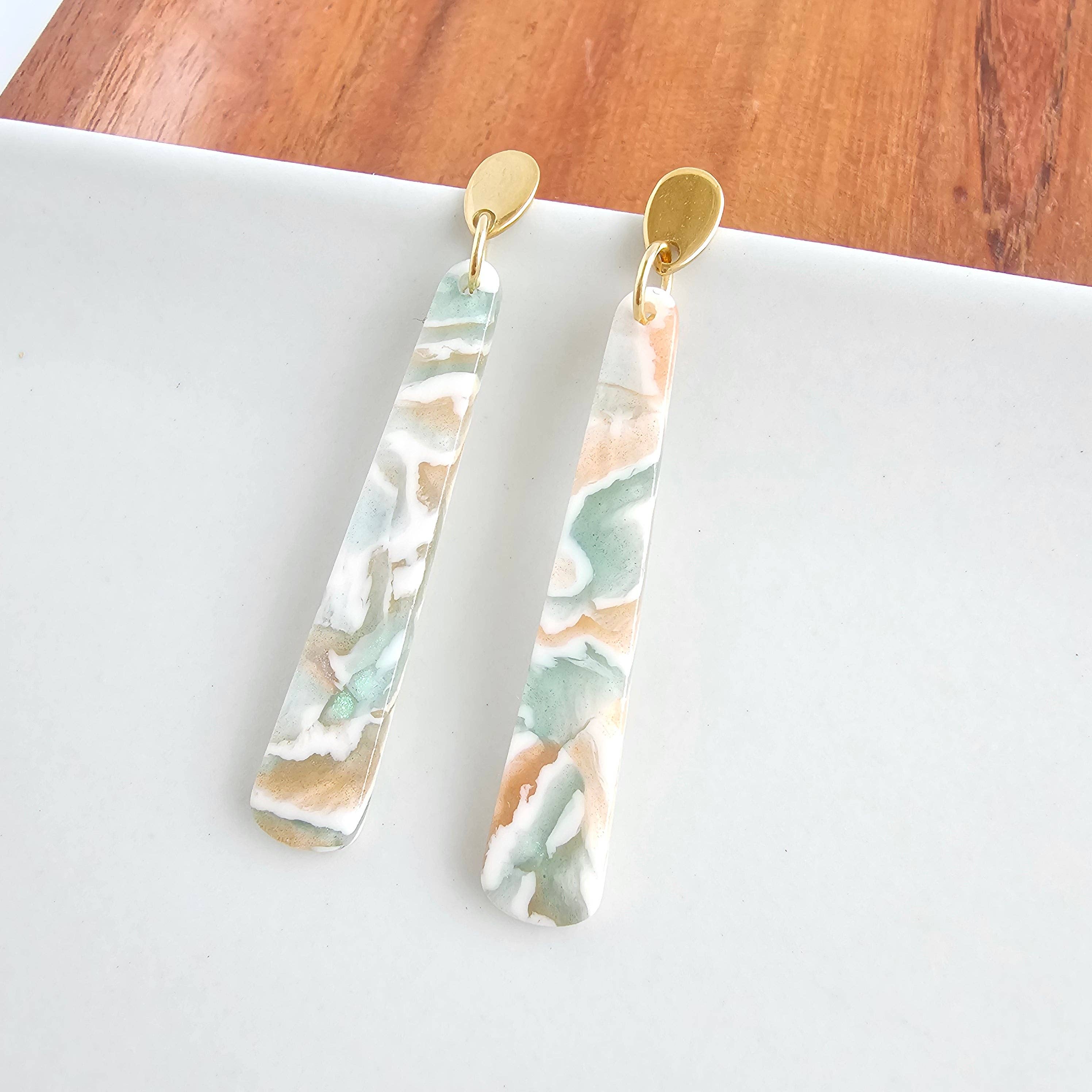 Blair Earrings - Creamsicle Mint // Spring Jewelry