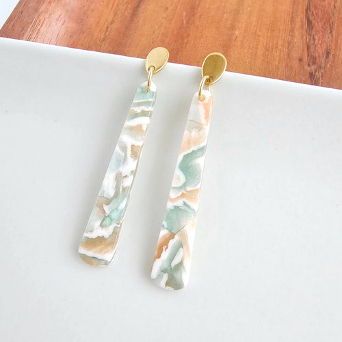 Blair Earrings - Creamsicle Mint // Spring Jewelry