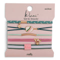 "Rally" Pickleball with Pink & Green Hair Tie Bracelets