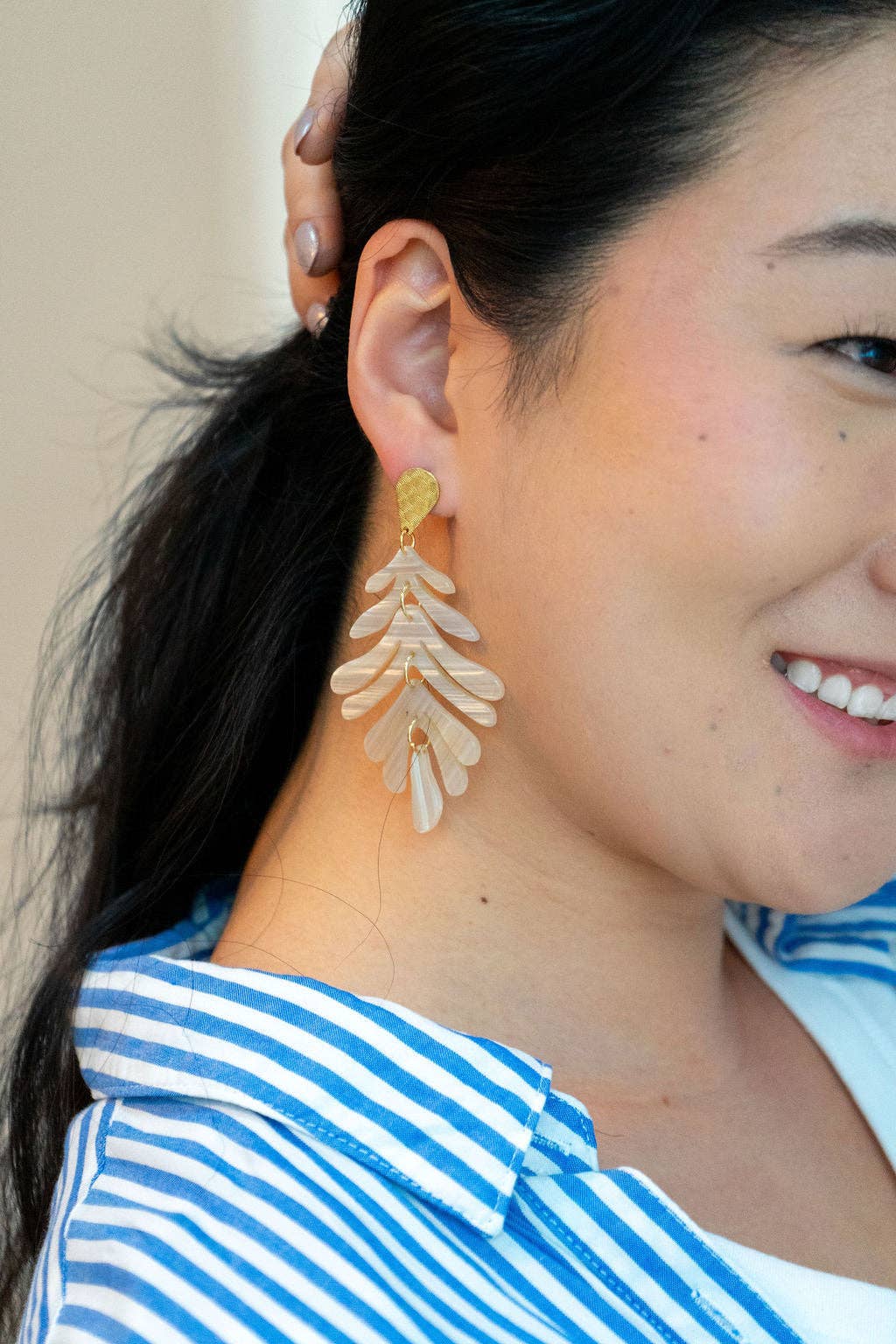 Palm Earrings - Seashell // Jewelry, Resort