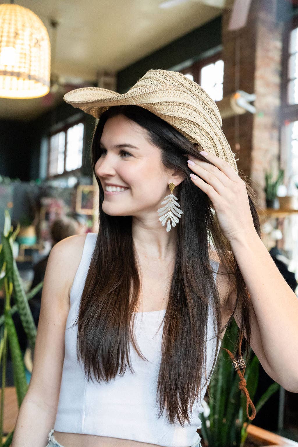 Palm Earrings - Seashell // Jewelry, Resort