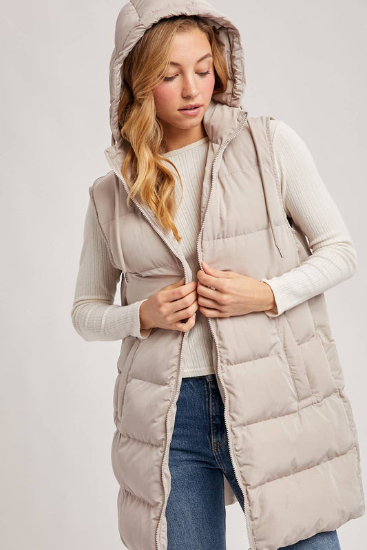 Longline Puffer Vest
