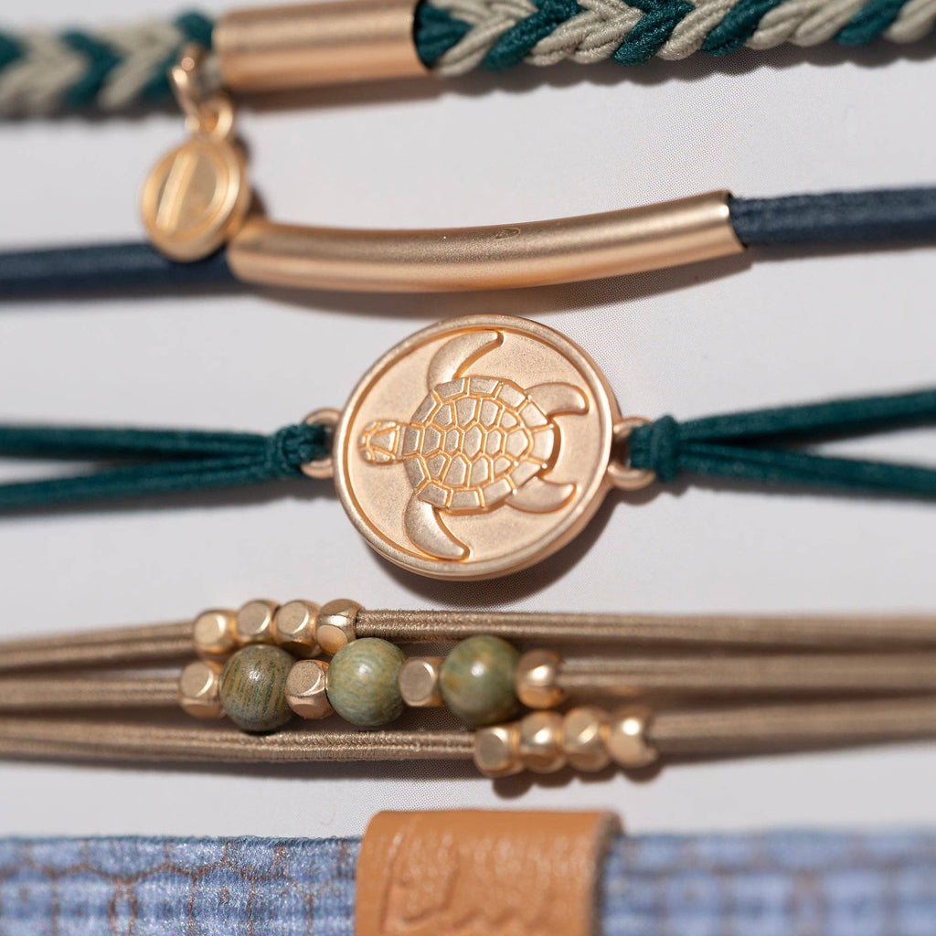 "Journey" Green Sea Turtle Hair Tie Bracelets