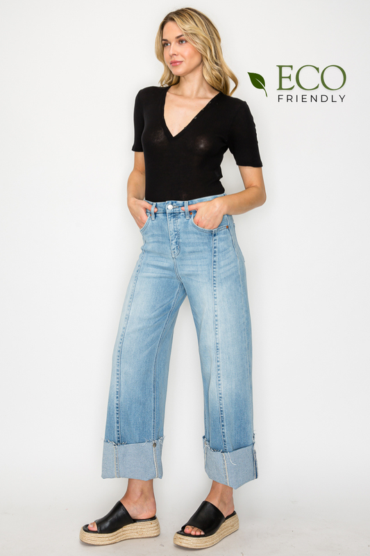 Front Hem Baggy Jean