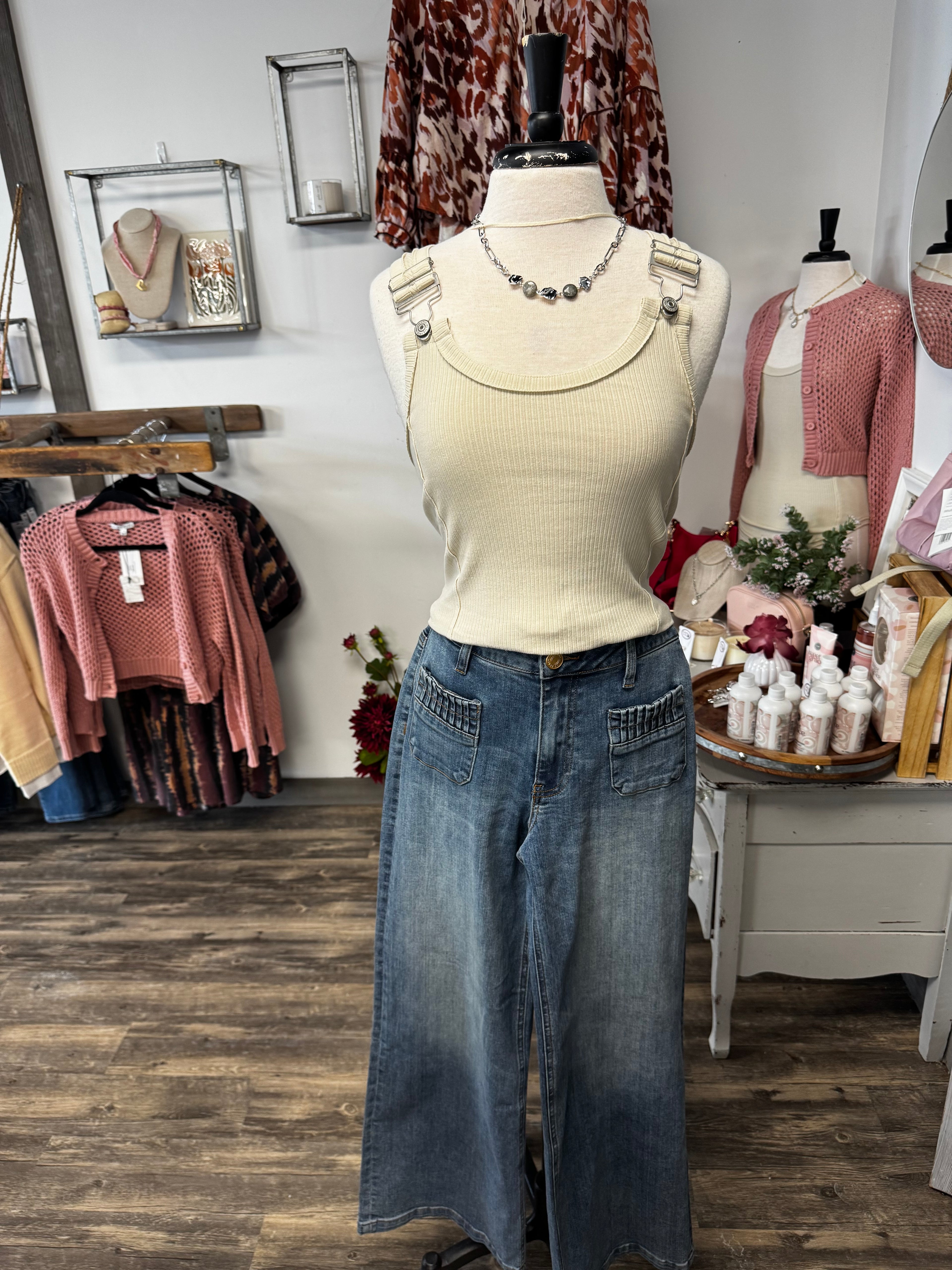 Free People C8112 Buckle Tank