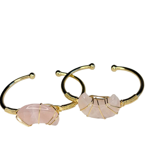508 Rose quartz moon bracelet