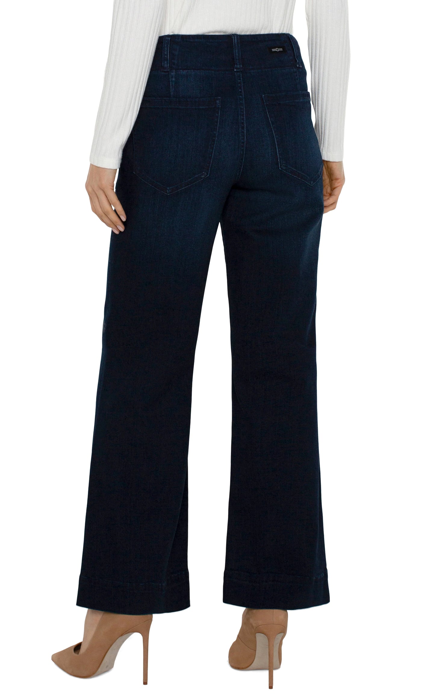 Patch Pocket Wide Leg Trouser by Liverpool