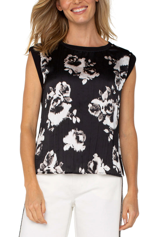 Sleeveless Woven Knit Top by Liverpool